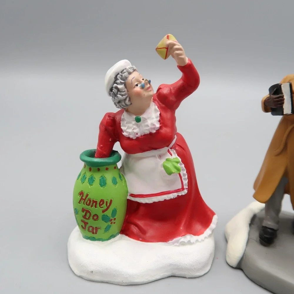 Christmas Village Figurines Lot of 5 Church Building Flowers Horse Carriage Show